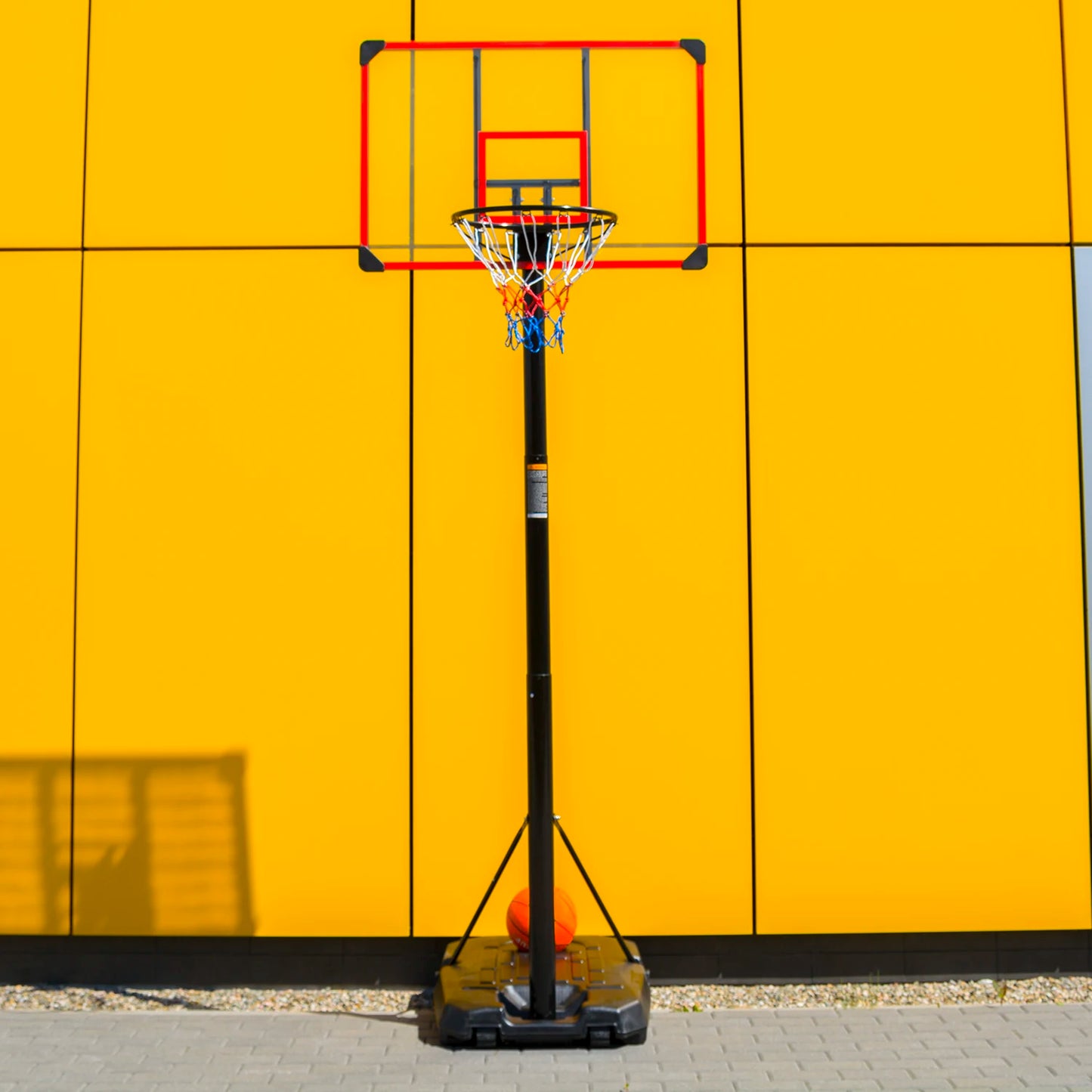 Muchan Outdoor Mobile Basketball Stand 110x70cm Backboard Adjustable