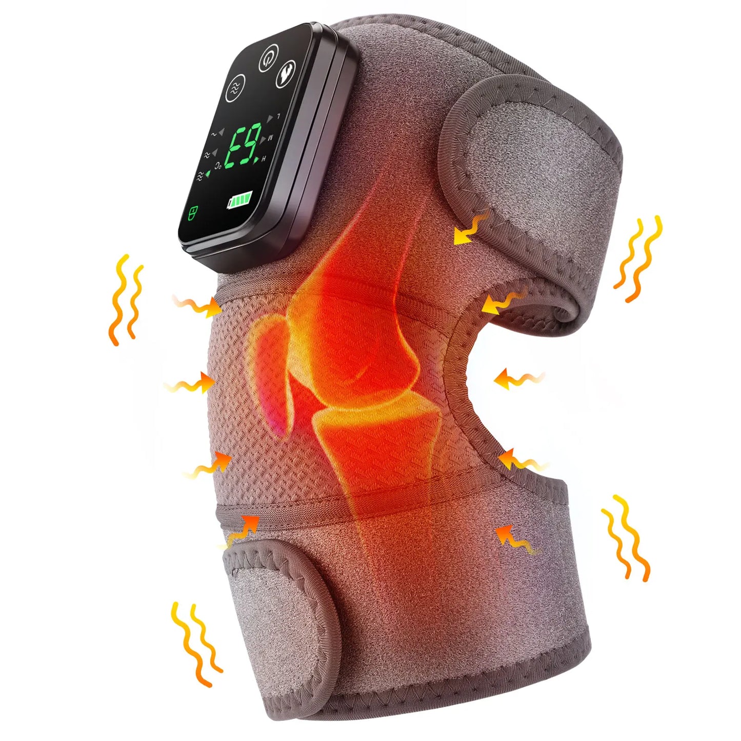 Experience targeted relief for your knees and joints with the Intelligent Electric Heating Knee Protection Massage device, a versatile wrap that combines warm therapy and gentle vibration for everyday comfort.