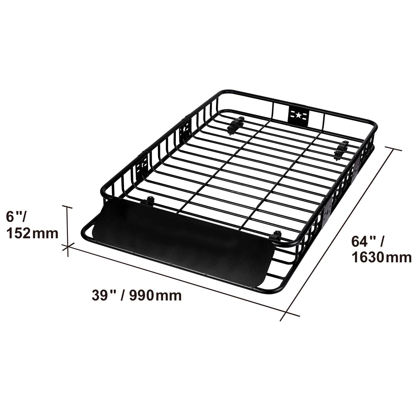 Expand your vehicle’s hauling capacity with the SucceBuy roof rack cargo basket.