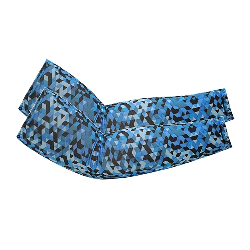 Stay cool and protected on every outdoor adventure with these unisex cooling arm sleeves that shield your skin from sun and UV rays.