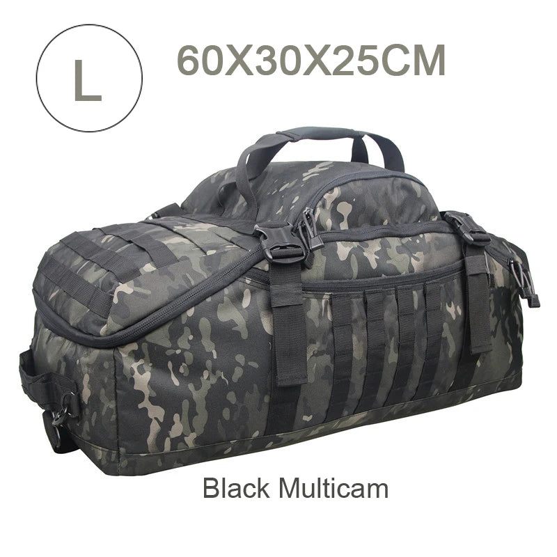 LQARMYCN 3 Way Duffle Bag Large Capacity Waterproof Travel Bag 50x25x20cm