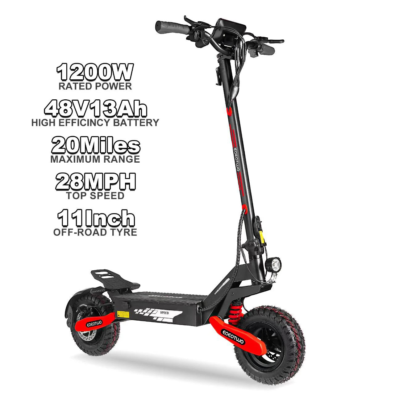 Ride the EOEOTWO GT06 electric scooter, a power-packed off-road marvel designed for speed, stability, and everyday adventures.
