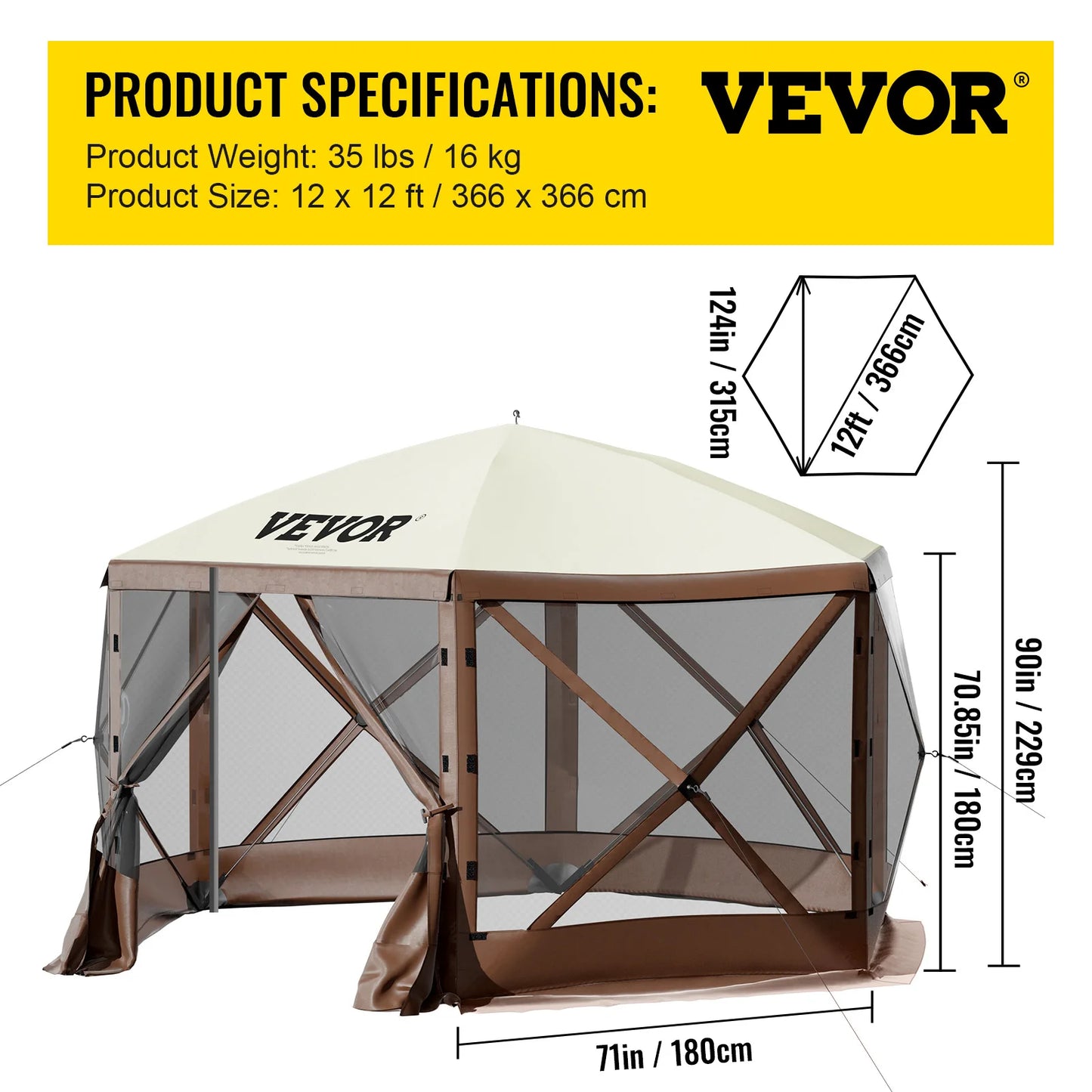 From SucceBuy, elevate your outdoor space with a durable, pop-up camping gazebo that blends shade, privacy, and breeze.
