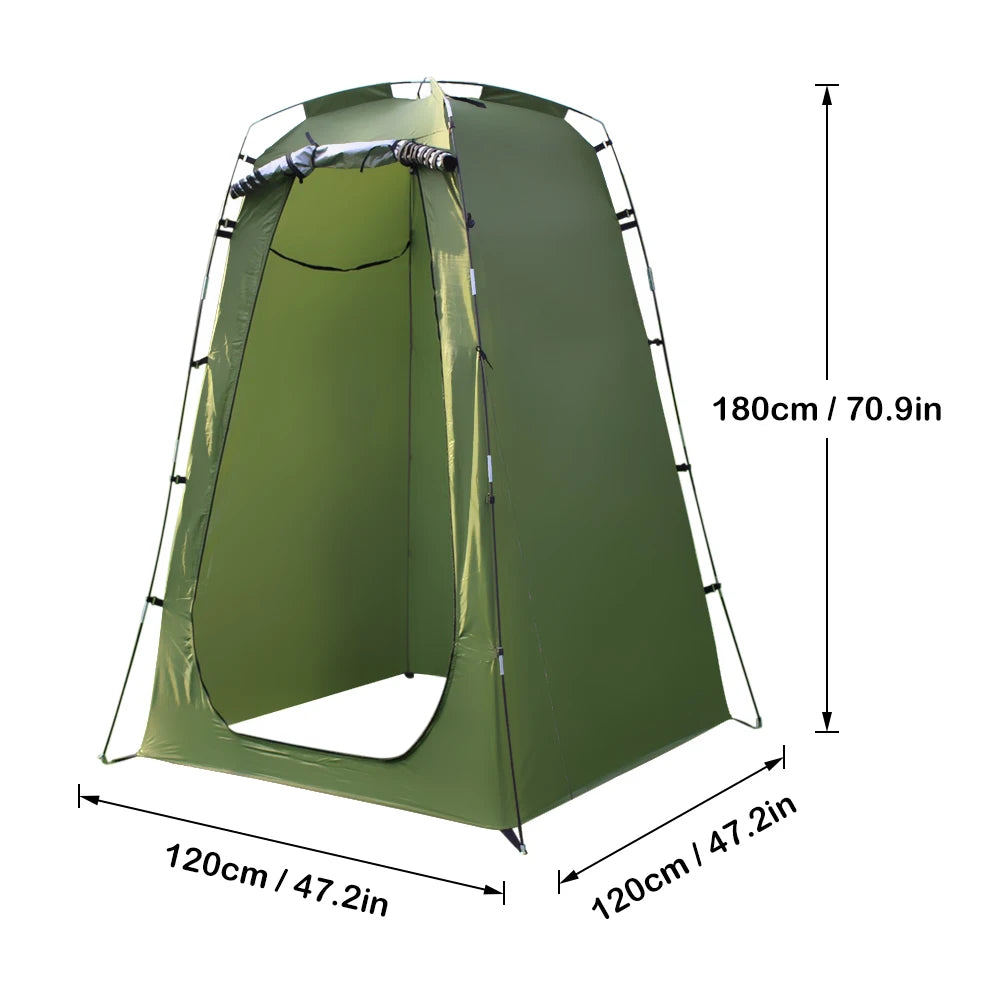 6Ft Camping Shower Tent Privacy Changing Room Canvas Aluminum Poles