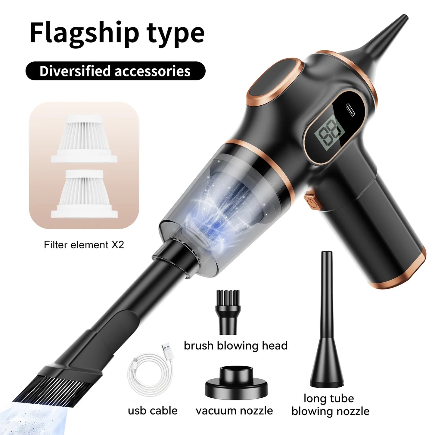 Let ABS empower your cleaning routine with this high power, cordless car vacuum that tackles dirt, crumbs, and pet hair anywhere, so your vehicle stays spotless.