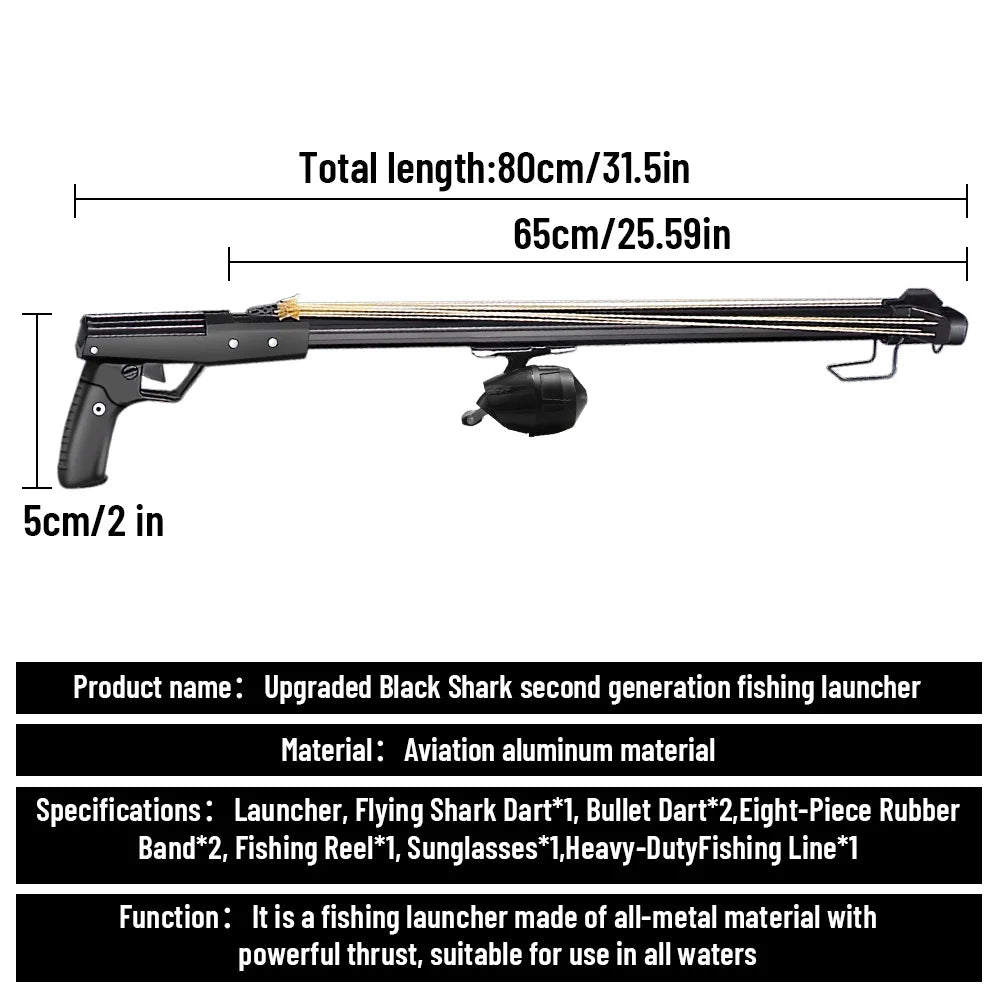 Aluminum Fishing Slingshot Rod With Reel Long Distance Portable Fishing Tool