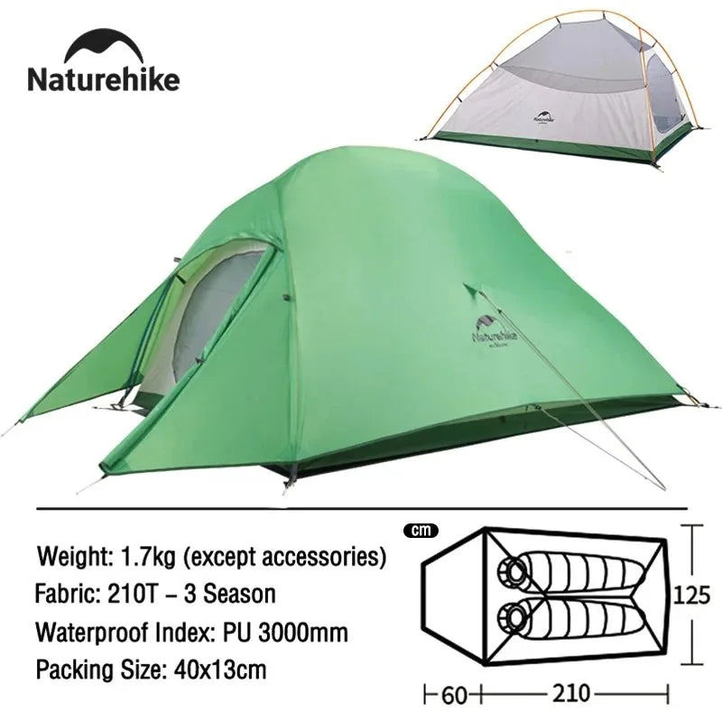 Naturehike Cloud Up 2 Person Camping Tent Ultralight Three To Four Season