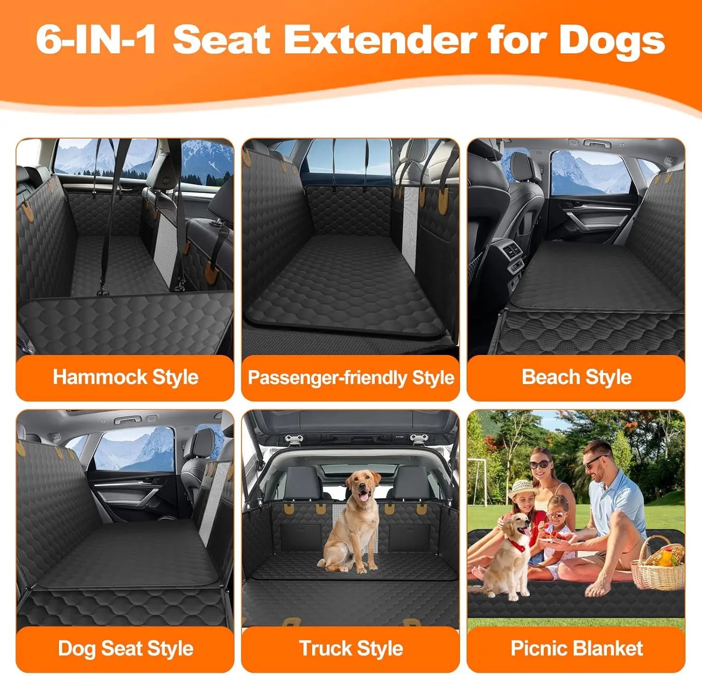 From Wedyvko, keep your car clean and your pup comfy with this waterproof foldable dog car seat for safe travels.