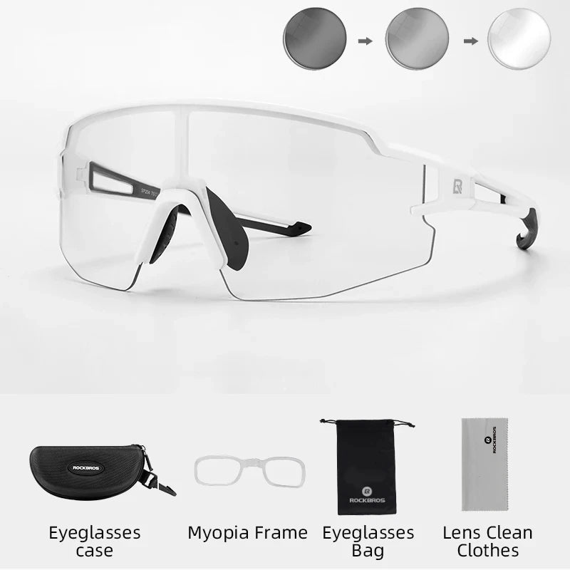 Ride farther and faster with ROCKBROS cycling glasses that adapt to every light condition.