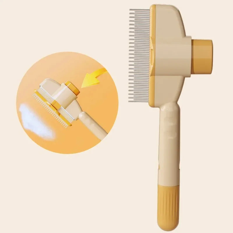 One Button Self Cleaning Dog Comb For Pet Hair Removal Massage Brush