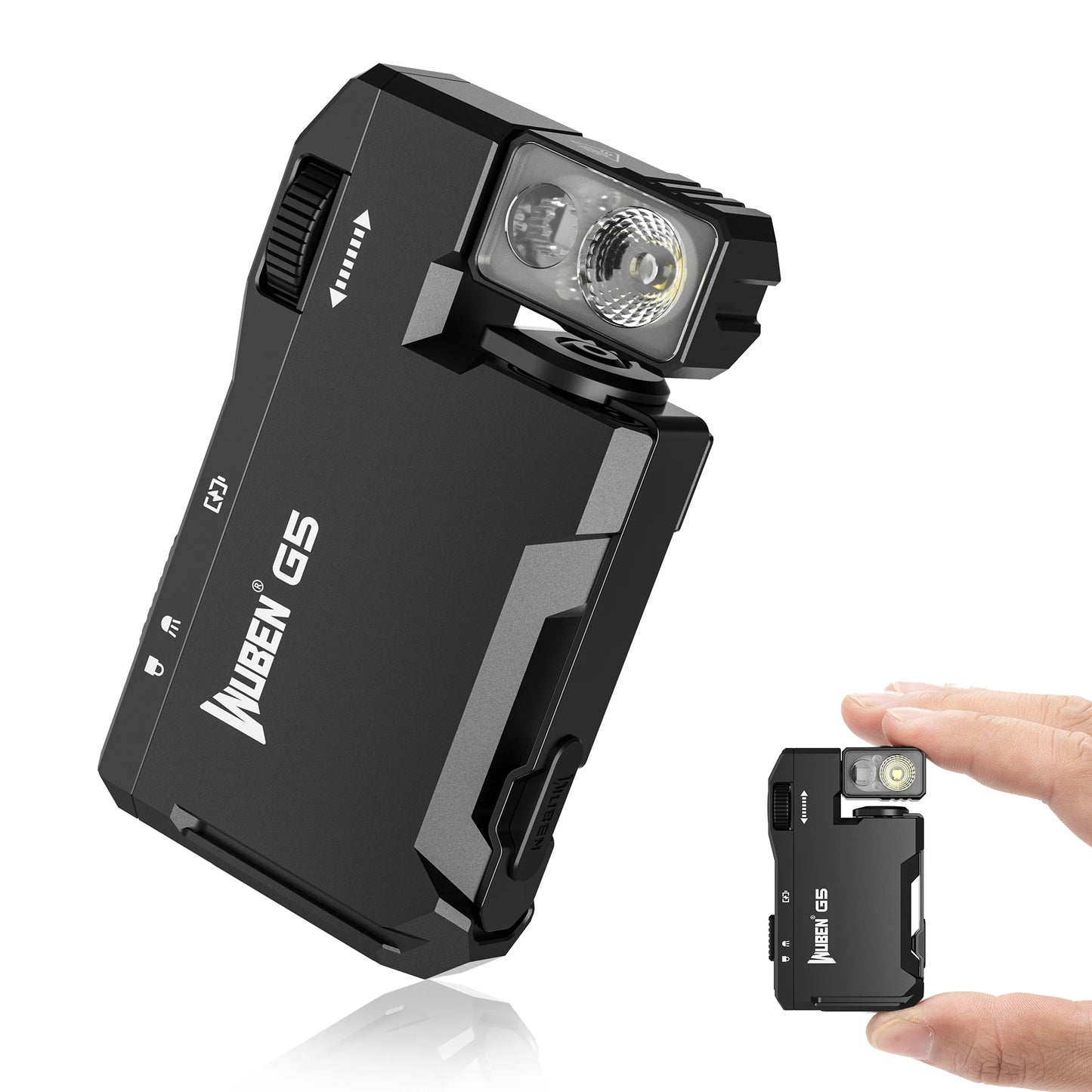 WUBEN G5 Rechargeable EDC Flashlight 400 Lumens RGB Dual Light