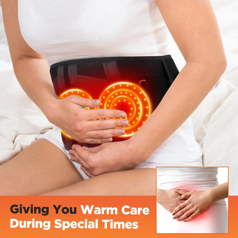 Experience targeted relief with the Hailicare Heating Vibration Massager Belt, a versatile waist wrap that combines warming red-light heat, oscillating vibration, and supportive back protection for everyday comfort.