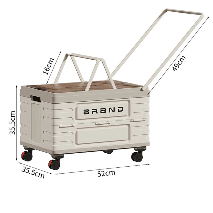 Transform your space into effortless mobility with the 360 Degree Rotating Foldable Storage Cart.