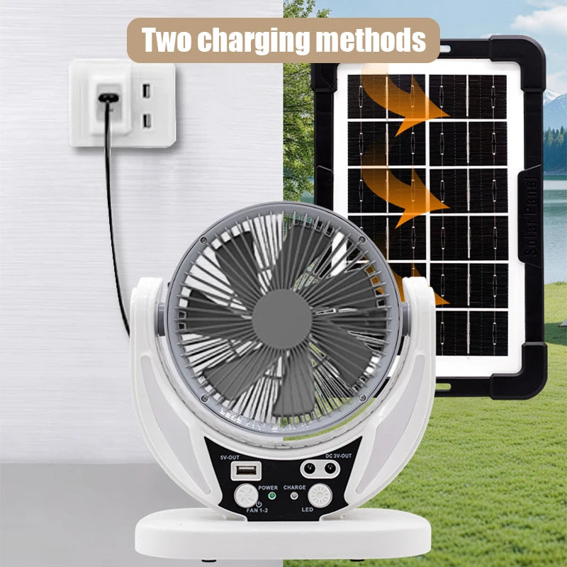 Stay prepared and comfortable anywhere with this solar powered multifunctional device from HUANJI.