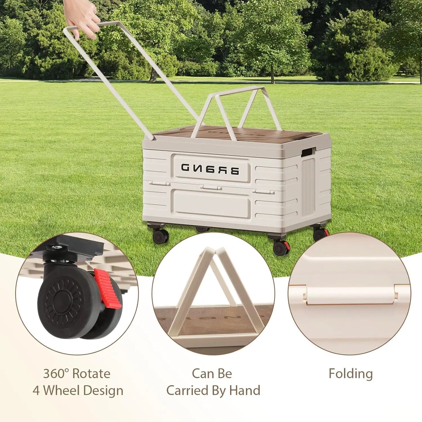 Transform your space into effortless mobility with the 360 Degree Rotating Foldable Storage Cart.