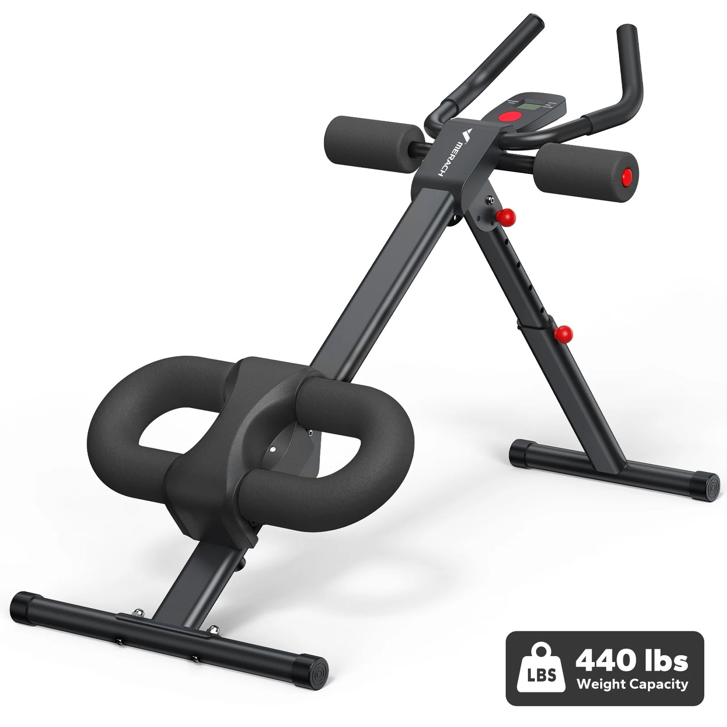 MERACH Ab Machine Adjustable Trainer Workout Foldable Knee Protection Abdominal Exercise Machine Core Ab Exercise System Trainer