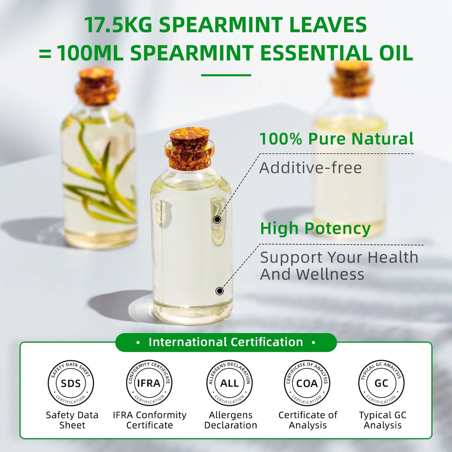 Experience a luxurious, versatile aroma that enhances your diffuser routines, spa at home, and massage sessions with HIQILI Spearmint Vanilla Rose Cinnamon Lemon Essential Oil.