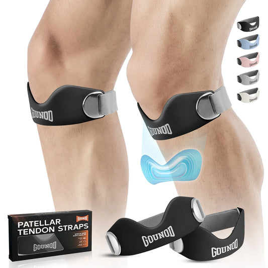 GOUNOD Silicone Patellar Tendon Knee Support Strap Pain Relief