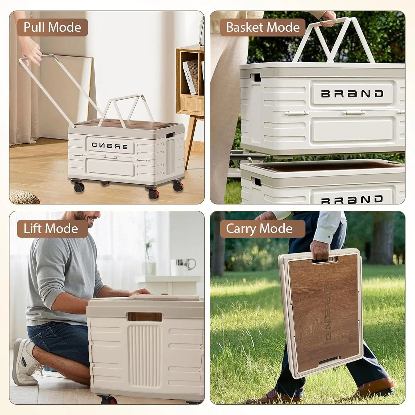 Transform your space into effortless mobility with the 360 Degree Rotating Foldable Storage Cart.