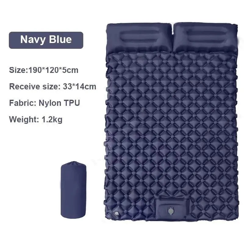 Single & Double Inflatable Air Mattress, Foldable Camping Sleeping Pad with Pillow, Moisture-proof, Waterproof & Lightweight Outdoor Sleeping Mat, Perfect for Camping, Travel and Hiking