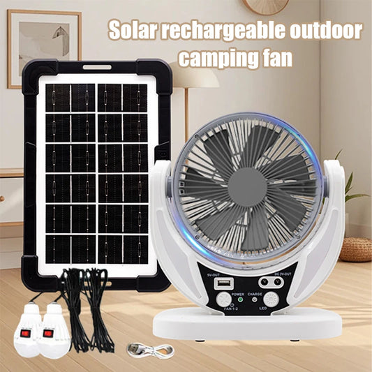 Stay prepared and comfortable anywhere with this solar powered multifunctional device from HUANJI.