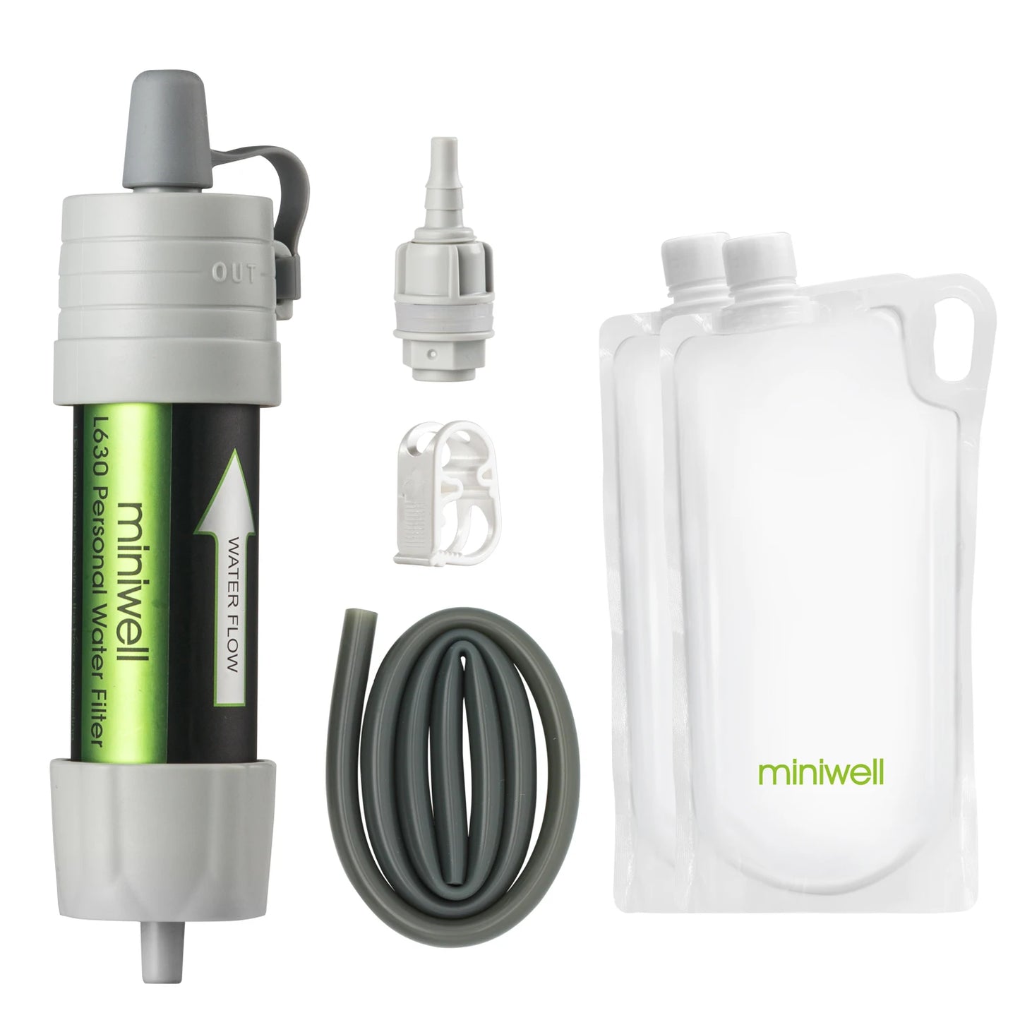 Stay prepared on every outdoor adventure with the Miniwell L630 Personal Camping Purification Water Filter Straw.