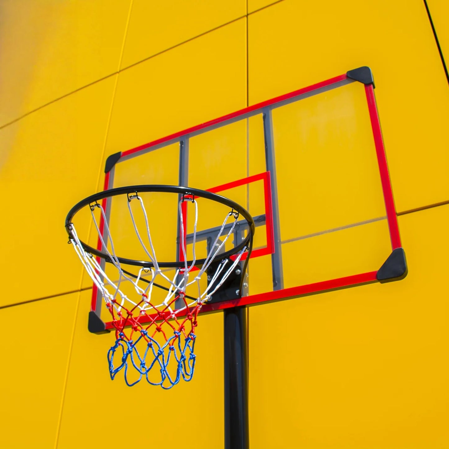Muchan Outdoor Mobile Basketball Stand 110x70cm Backboard Adjustable