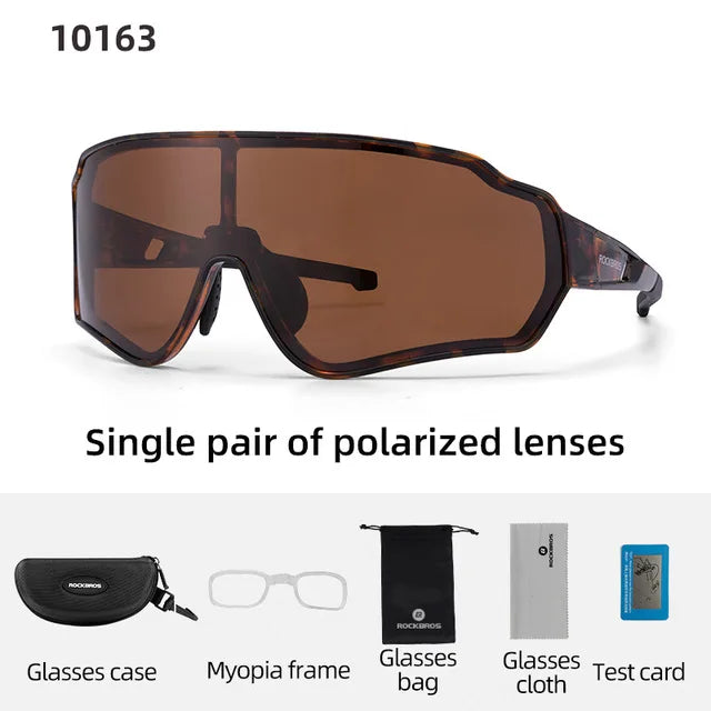 Experience sharp, glare-free vision on every ride with ROCKBROS polarized cycling glasses, engineered for your performance, comfort, and reliable all-day wear.
