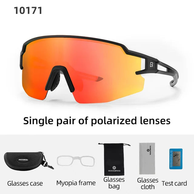 Experience sharp, glare-free vision on every ride with ROCKBROS polarized cycling glasses, engineered for your performance, comfort, and reliable all-day wear.