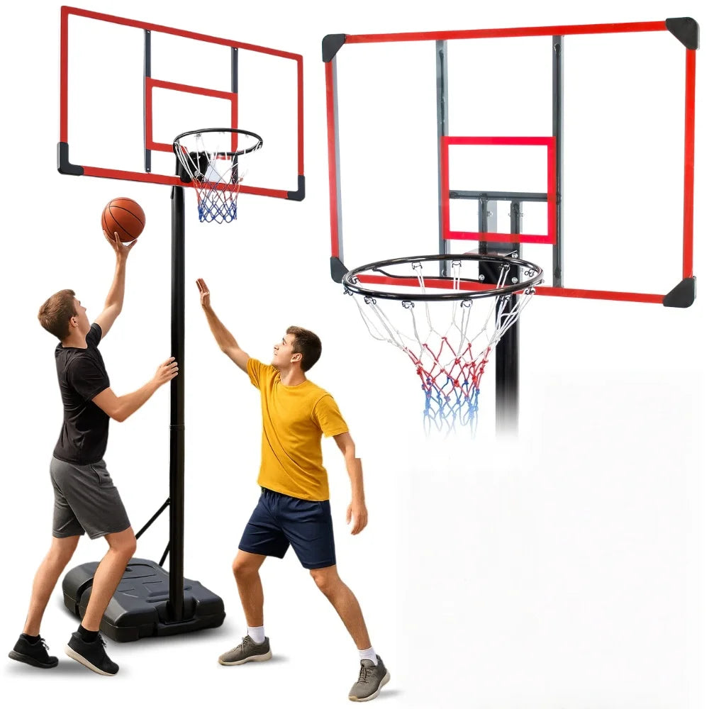 Muchan Outdoor Mobile Basketball Stand 110x70cm Backboard Adjustable