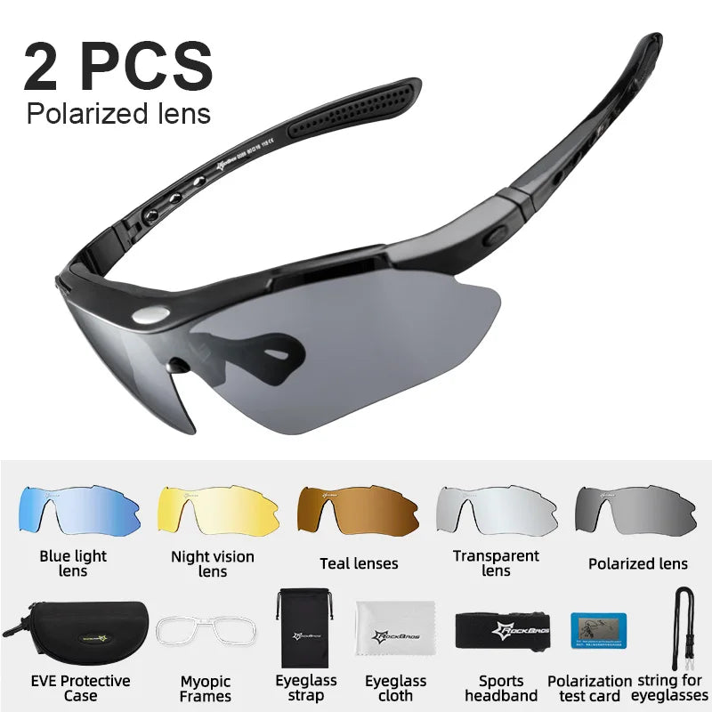 Experience sharp, glare-free vision on every ride with ROCKBROS polarized cycling glasses, engineered for your performance, comfort, and reliable all-day wear.