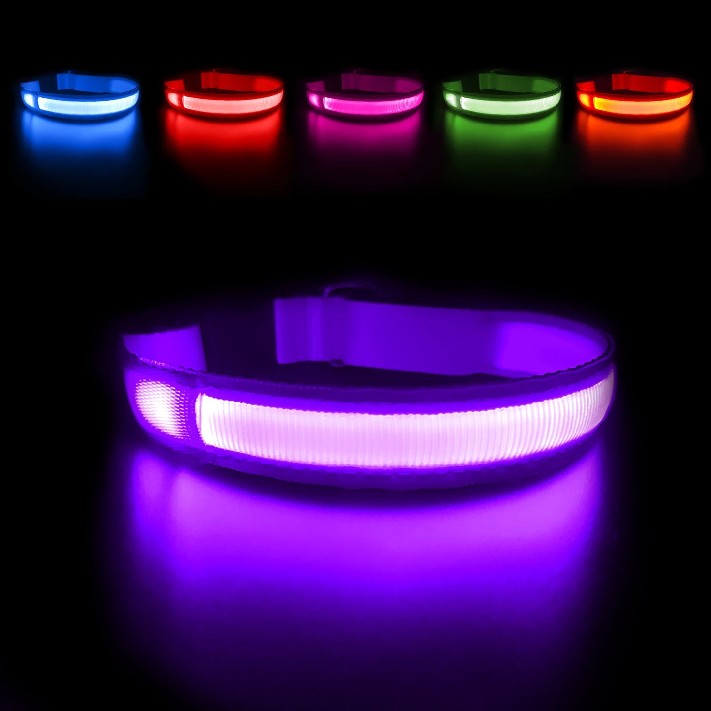 Light up every walk with the MASBRILL Luminous Dog Collar, a waterproof safety collar that keeps your dog highly visible and securely reassured in low light.