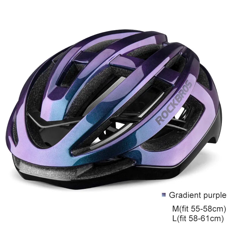 Experience confident riding with the ROCKBROS ultralight, breathable road bike helmet that blends safety and comfort.
