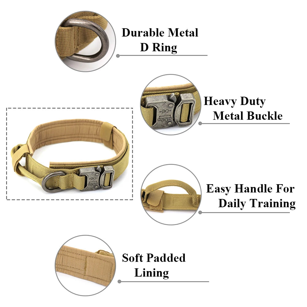 PETRAVELCN Dog Training Collar Set Adjustable Tactical Collar And Leash