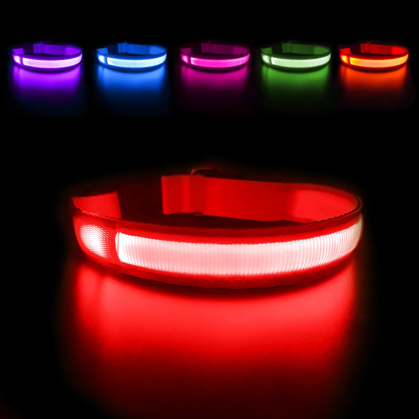 Light up every walk with the MASBRILL Luminous Dog Collar, a waterproof safety collar that keeps your dog highly visible and securely reassured in low light.