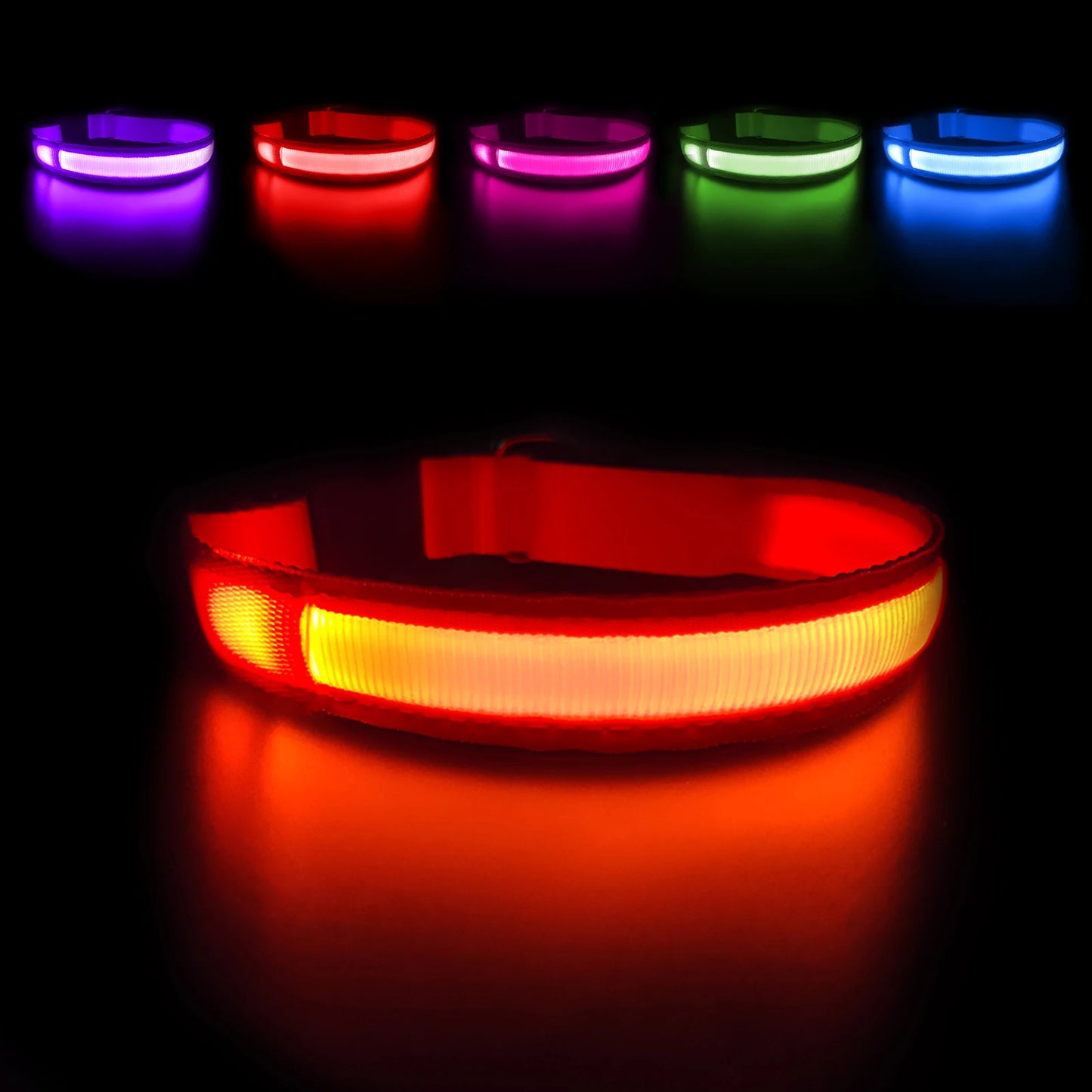 Light up every walk with the MASBRILL Luminous Dog Collar, a waterproof safety collar that keeps your dog highly visible and securely reassured in low light.