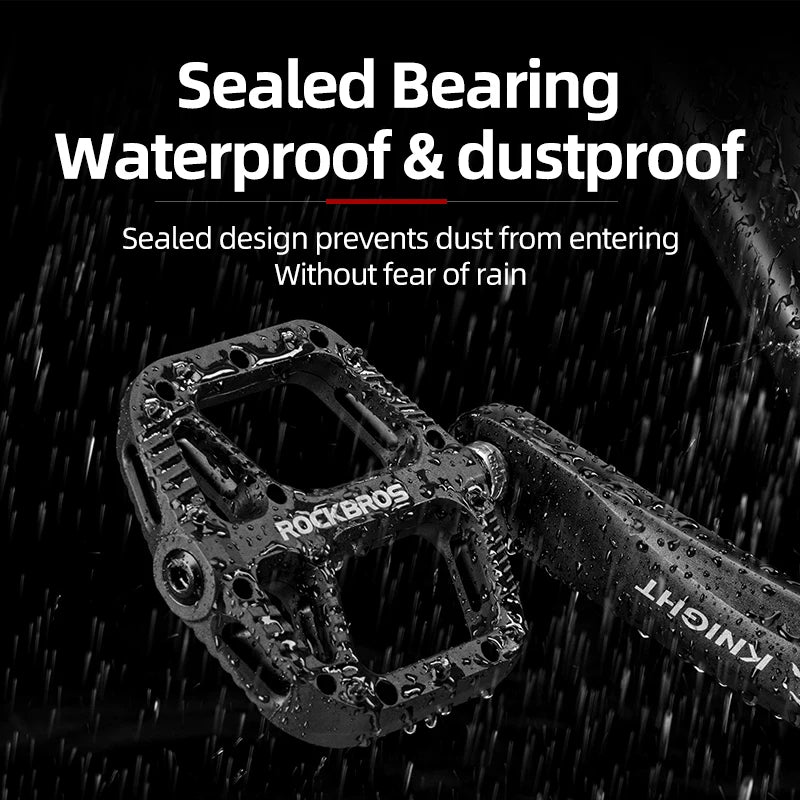 Upgrade your ride with ROCKBROS ultralight pedals that blend grip, durability, and performance for every BMX, MTB, or road stint, delivering reliable power transfer, smooth rotation, and confidence on rough trails.