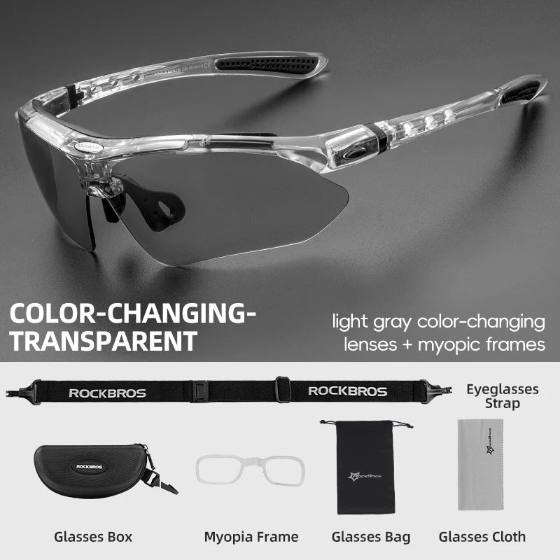 See clearly on every ride with ROCKBROS cycling glasses that adapt to light, speed, and every road you conquer.