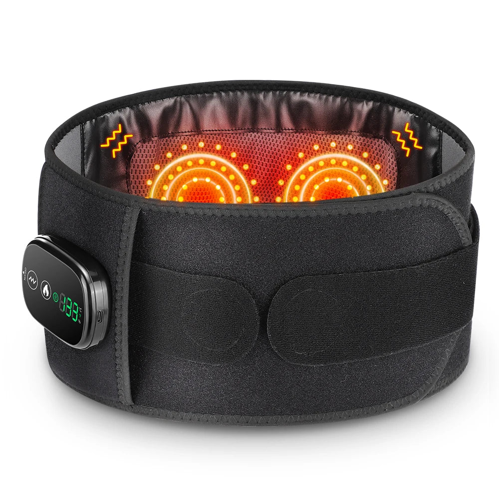 Experience targeted relief with the Hailicare Heating Vibration Massager Belt, a versatile waist wrap that combines warming red-light heat, oscillating vibration, and supportive back protection for everyday comfort.