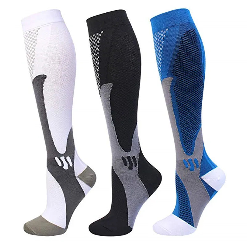 Experience all-day comfort and performance with knee-high compression socks from Brand NONE, designed for you as an athlete and everyday mover, with soft yet supportive fabric that improves your circulation and speeds recovery after workouts.
