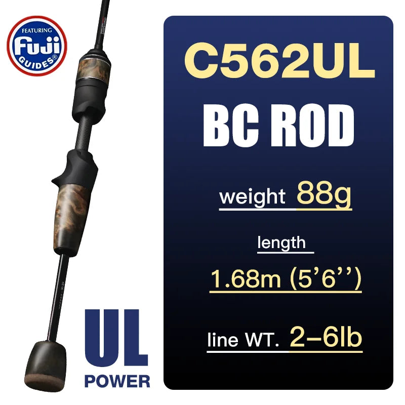 SeaSir Stream Ultralight Spinning Baitcasting Fishing Rod 1 to 10g