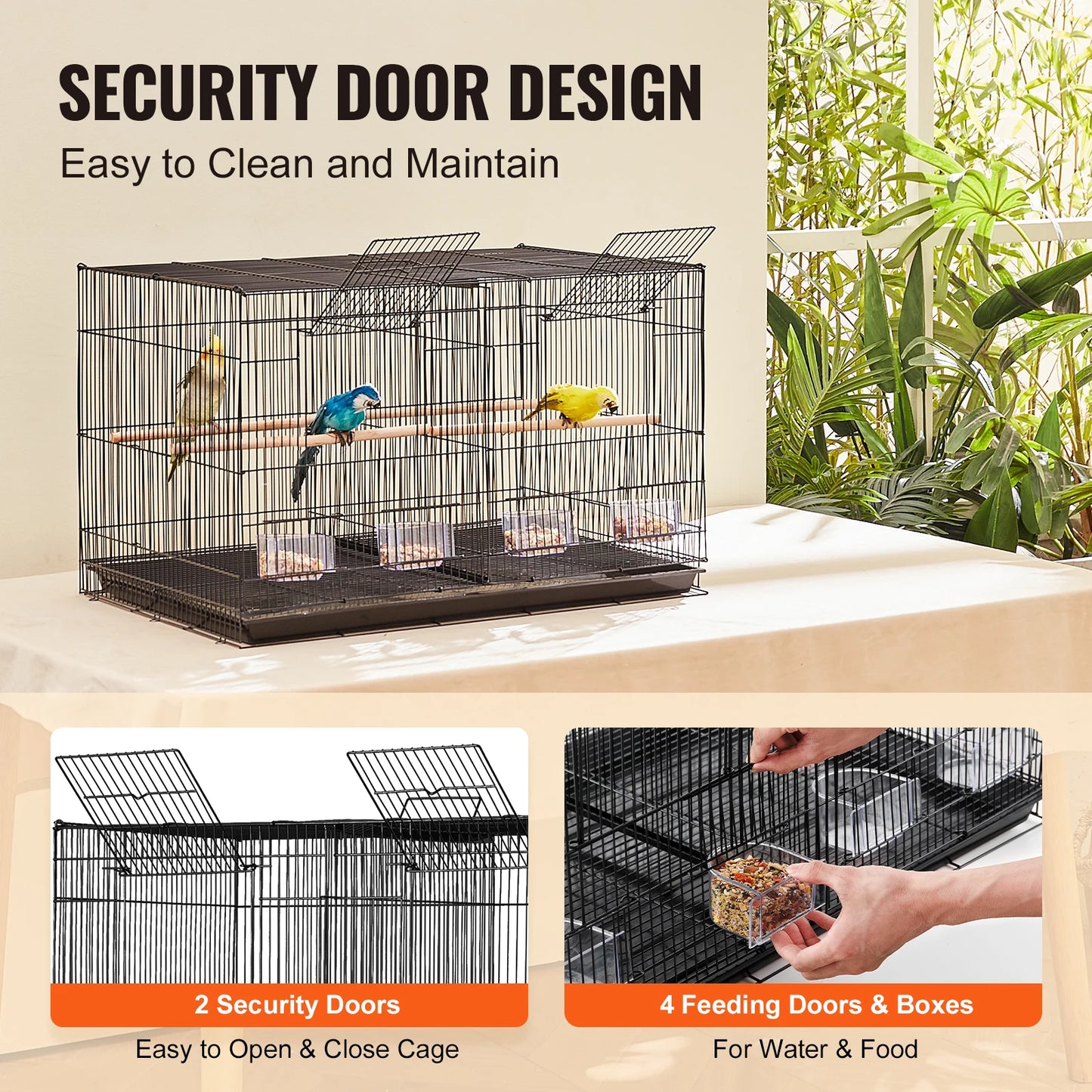 Upgrade your feathered companions' travel and daily living with the SucceBuy 30x18x18 inch cage, a versatile, stackable home that keeps birds comfortable, safe, and social while you move between rooms, vet visits, or outdoor adventures.