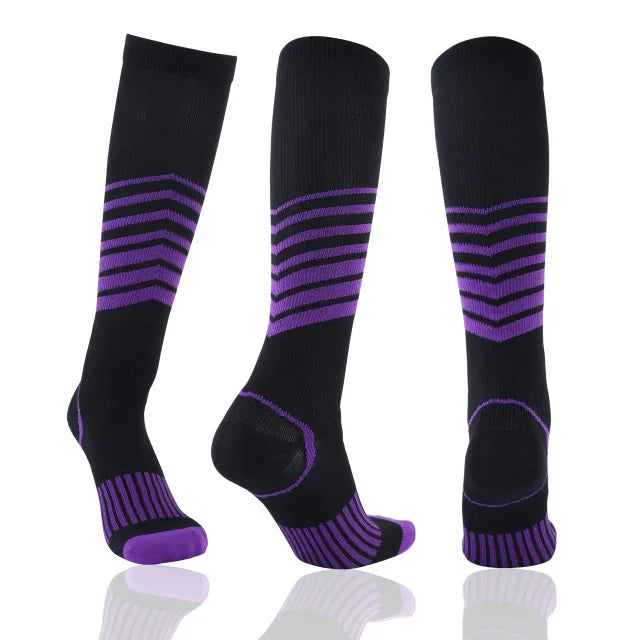 Experience all-day comfort and performance with knee-high compression socks from Brand NONE, designed for you as an athlete and everyday mover, with soft yet supportive fabric that improves your circulation and speeds recovery after workouts.