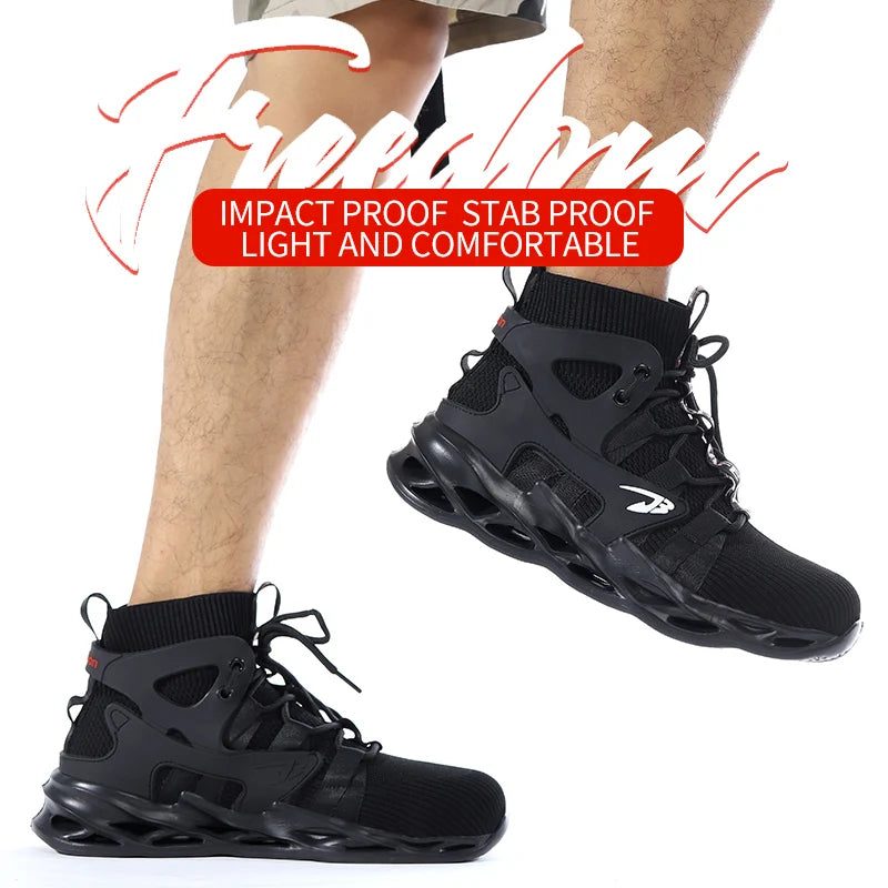 Breathable Anti Smash And Puncture Safety Shoes For Men