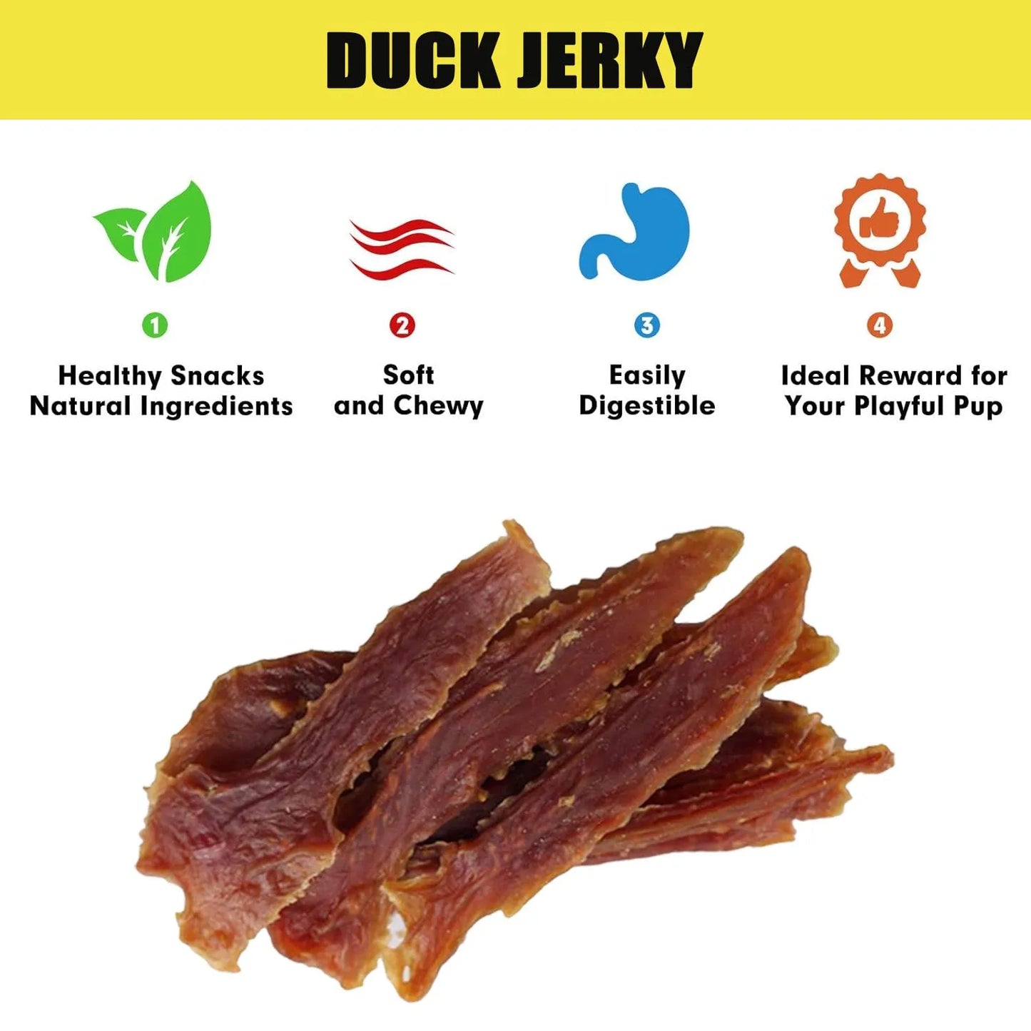 NONEDog Duck Dry Meat Treats give your dog a savory, chewable reward.