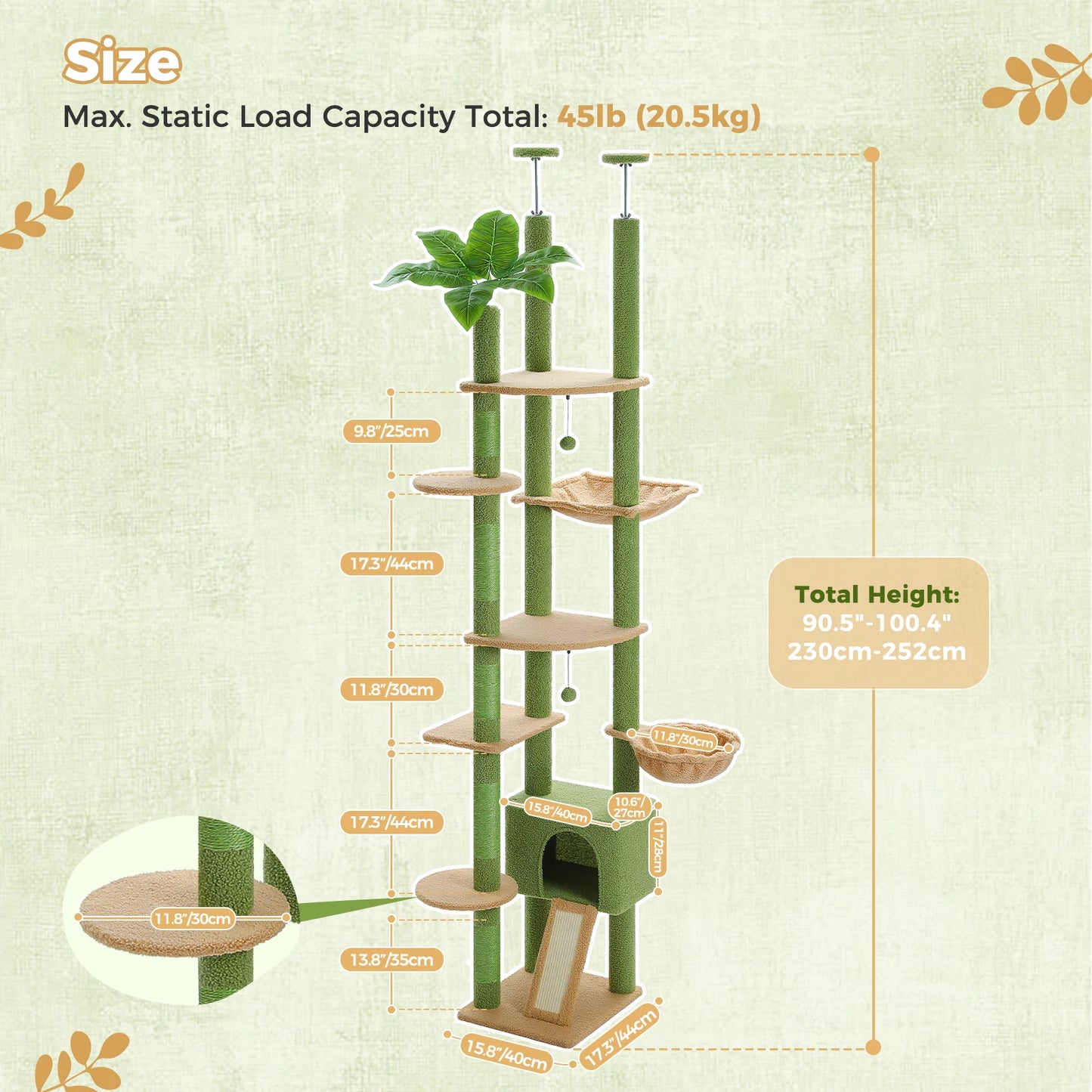 Elevate your cat’s playtime with PAWZ Road Floor to Ceiling Cat Tree.