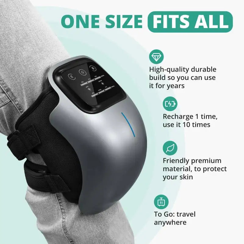 Experience soothing knee relief with the Medcursor wireless heating massage knee pad, designed to deliver warm, targeted comfort during long days, recovery sessions, or gentle stretches, without tying you to a cord.