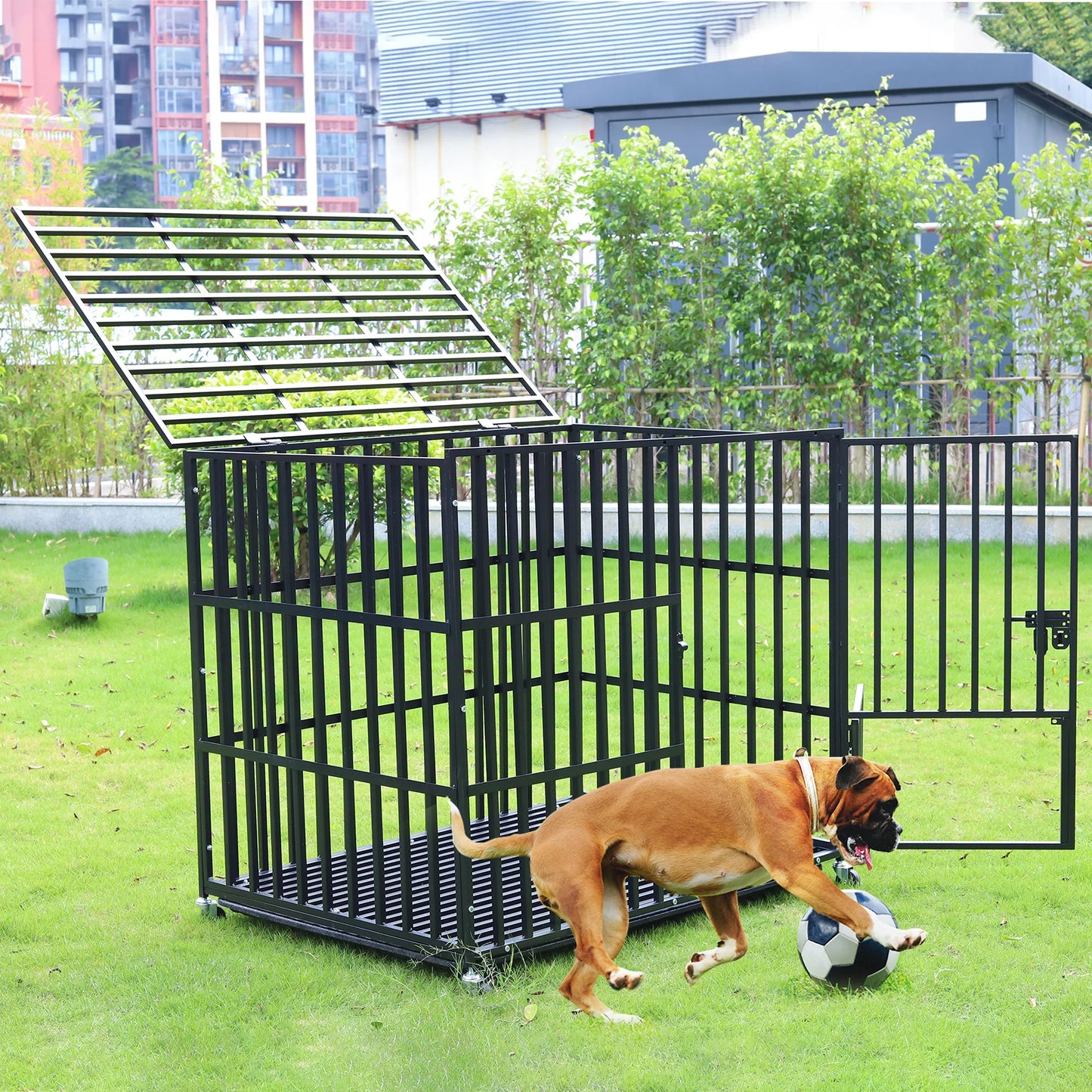 You get a secure, long-lasting space for your dog with the BINGOPAW Heavy Duty Dog Crate.