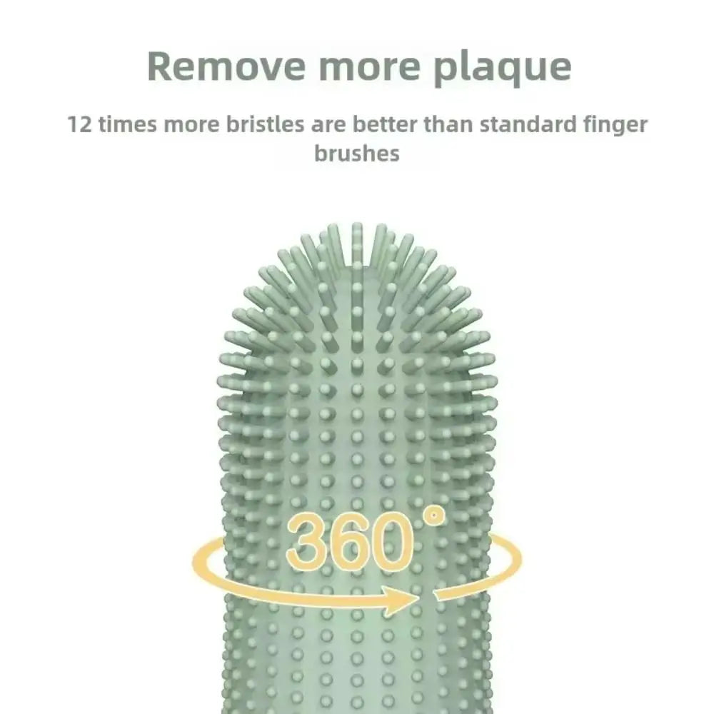 Dog Toothbrush, 360° Cleaning Finger Toothbrush for Dogs, Food Grade Silicone Dog Finger Toothbrush for Dogs & Cats Dental Care