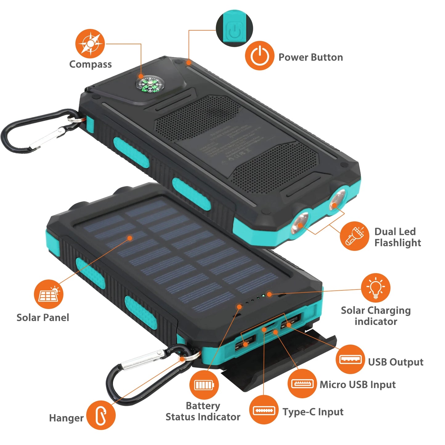 Power your adventures with a rugged 20000mAh solar charger built for off‑grid reliability.